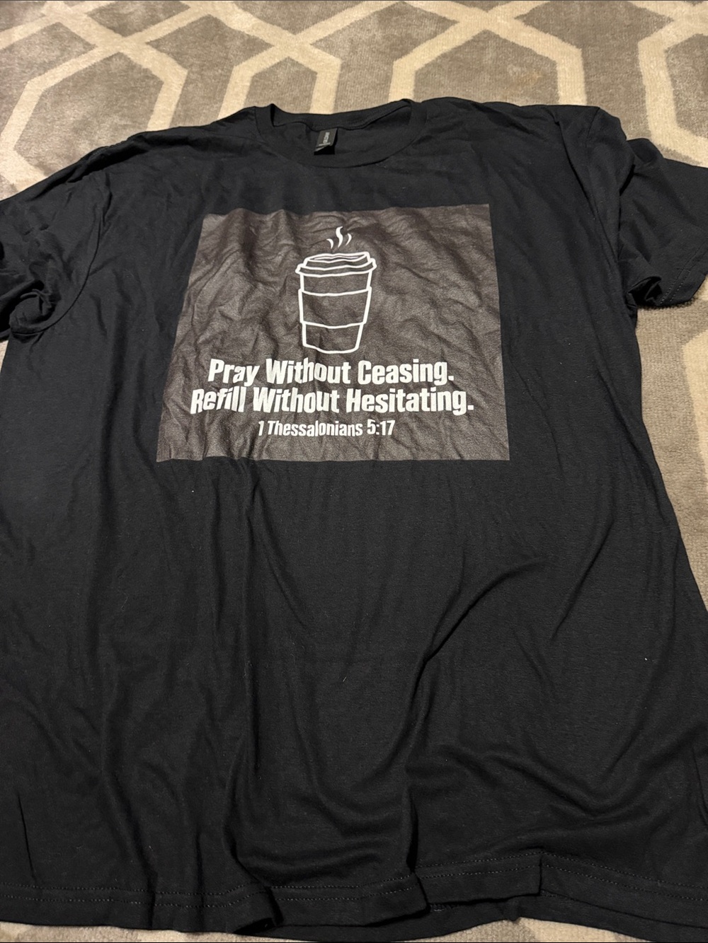 Me s 2X faith message coffee tee / NEW
